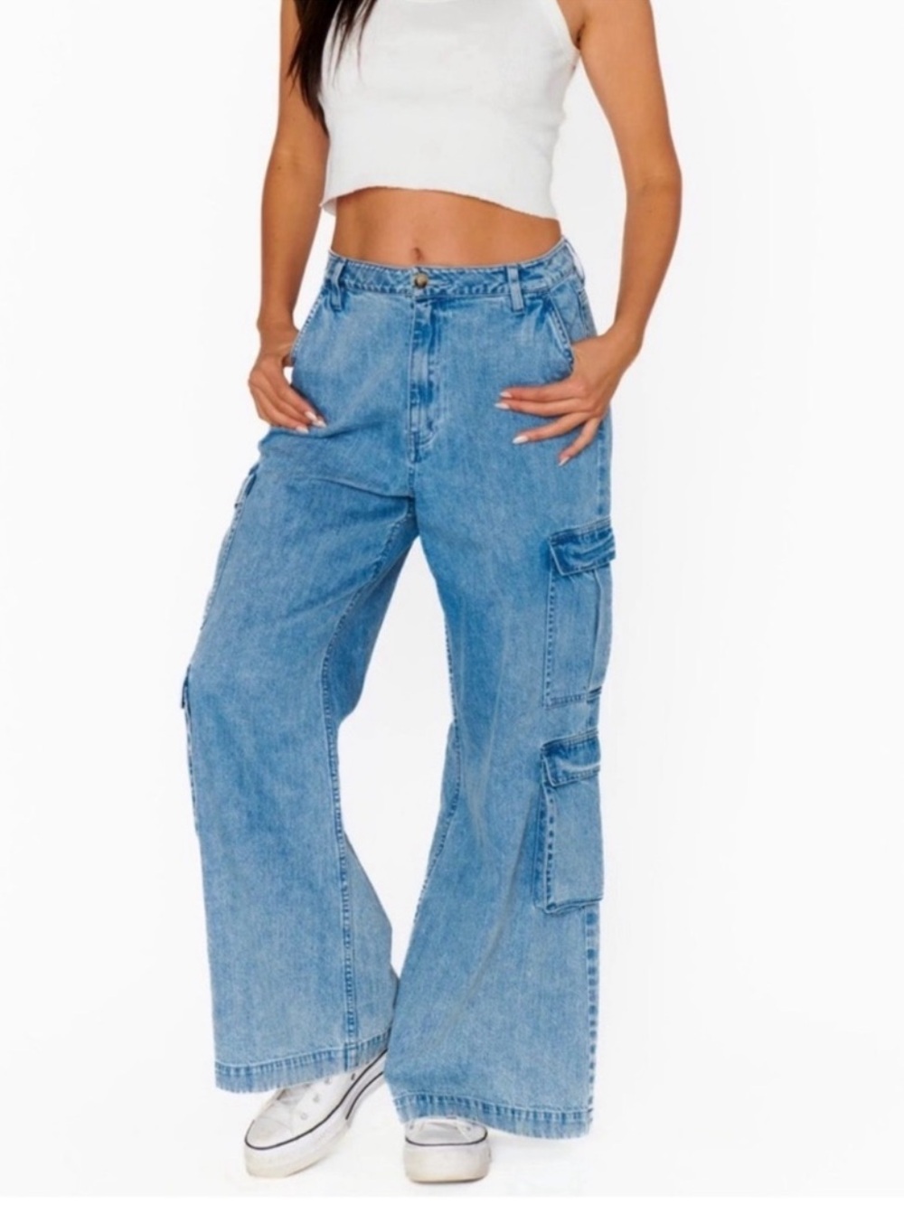New Show Me Your MuMu The Cargo Jeans 28 wide leg